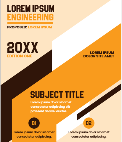 Page de couverture du projet d'ingénierie