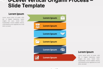 Processus d’origami vertical à 6 niveaux pour PowerPoint et Google Slides