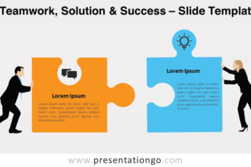 Travail d’équipe, solution et succès pour PowerPoint et Google Slides