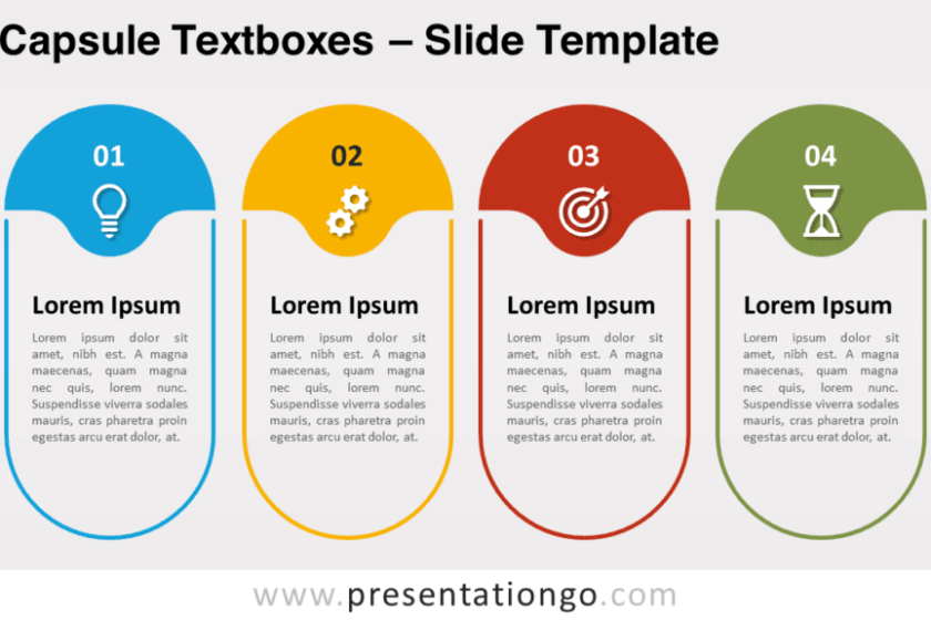 Capsules de zones de texte pour PowerPoint et Google Slides – PresentationGO