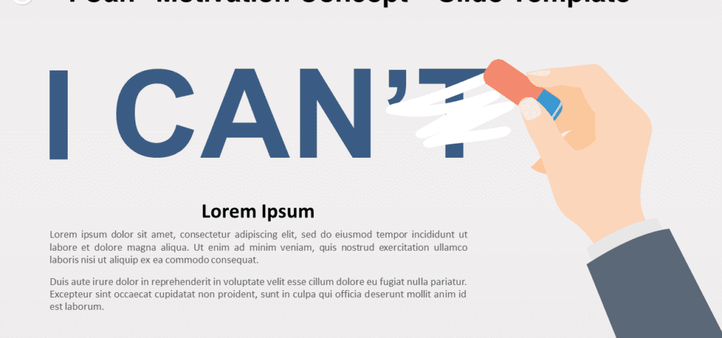 Concept de motivation « Je peux » pour PowerPoint et Google Slides