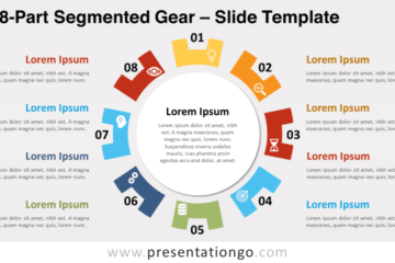 Équipement segmenté en 8 parties pour PowerPoint et Google Slides – PresentationGO