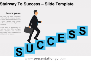 Escalier vers le succès pour PowerPoint et Google Slides – PresentationGO