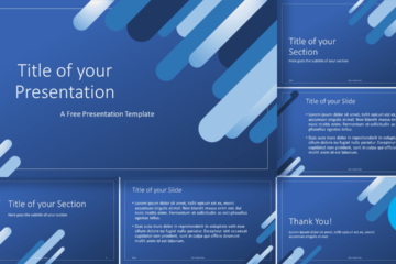 Modèle de dégradé bleu dynamique pour PowerPoint et Google Slides
