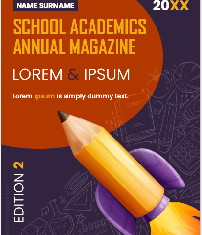 Pages de couverture annuelles du magazine School Academics |  Télécharger gratuitement