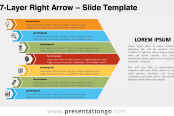 Flèche droite à 7 couches pour PowerPoint et Google Slides – PresentationGO