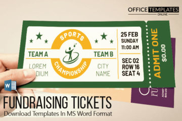 11+ FREE Fundraiser Ticket Templates in MS Word Format
