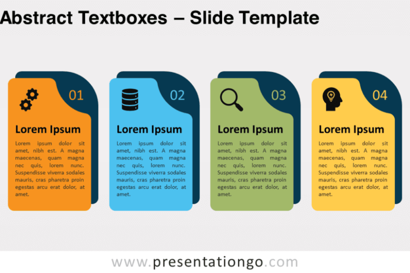 Boîtes de texte abstraites pour PowerPoint et Google Slides – PresentationGO