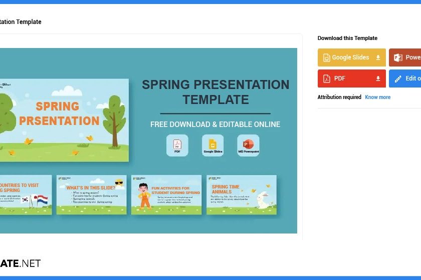 Comment faire / créer une présentation de printemps dans Google Slides [Template + Example] 2023