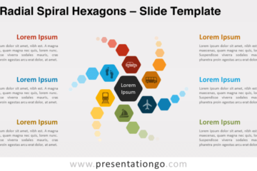 Hexagones en spirale radiale pour PowerPoint et Google Slides