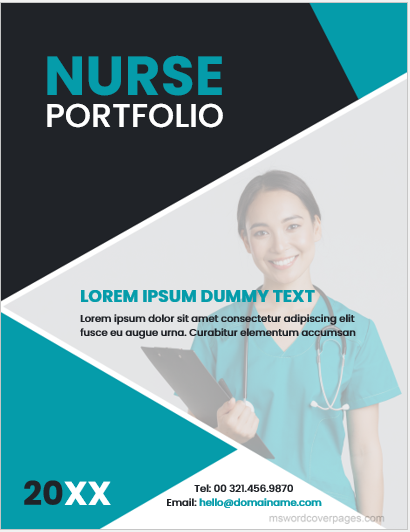Modèles de page de couverture de portefeuille de soins infirmiers |  Telecharger des fichiers