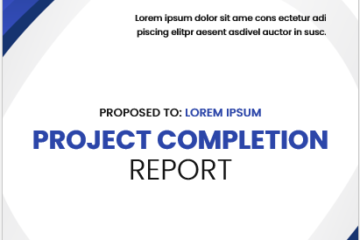 Pages de couverture du rapport d’achèvement de projet |  Télécharger des modèles