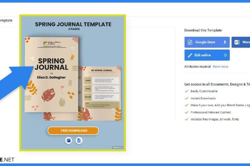 Comment créer / créer un journal de printemps dans Google Docs [Template + Example] 2023