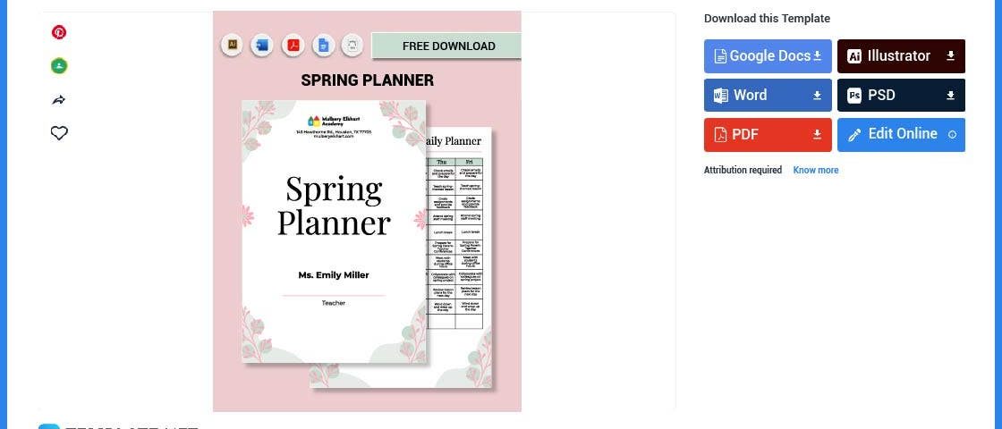 Comment faire / créer un planificateur de printemps dans Google Docs [Template + Example] 2023