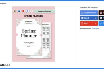 comment faire un planificateur de printemps dans l'exemple de modèle google docs 2023 étape