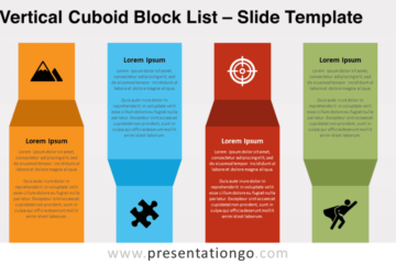 Liste de bloc cuboïde verticale gratuite pour PowerPoint et Google Slides