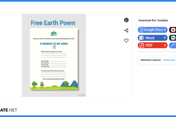 Comment créer / créer un poème de la Terre dans Microsoft Word [Template + Example] 2023