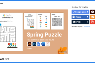 Comment faire / créer un puzzle de printemps dans Microsoft Word [Template + Example] 2023