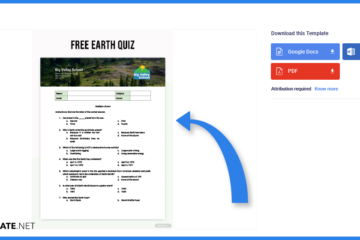 Comment faire / créer un quiz de la Terre dans Microsoft Word [Template + Example] 2023