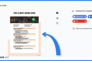 comment créer un guide sur le changement climatique dans l'exemple de modèle Microsoft Word 2023 étape 1 788x