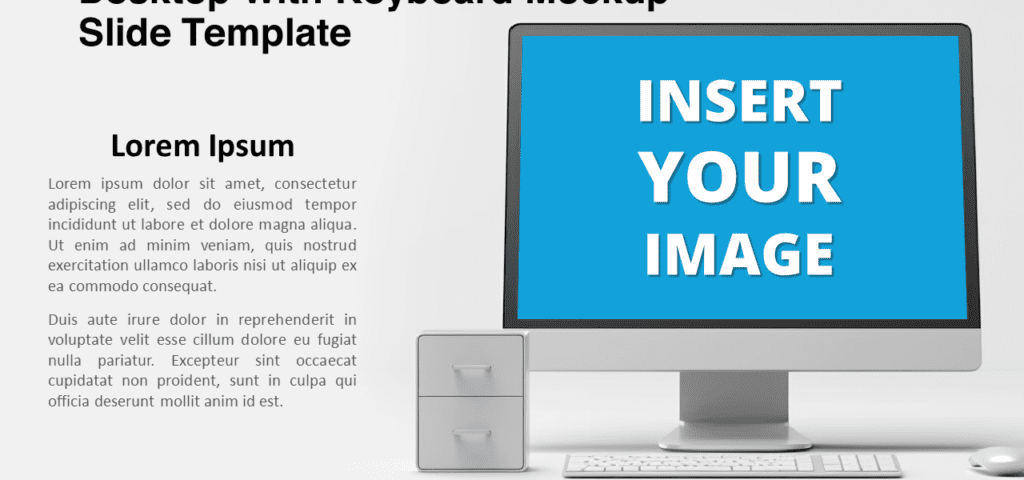 Maquette de clavier de bureau gratuite pour PowerPoint et Google Slides