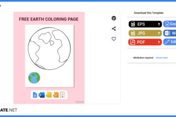 comment faire une page de coloriage de la terre dans l'exemple de modèle Microsoft Word 2023 étape