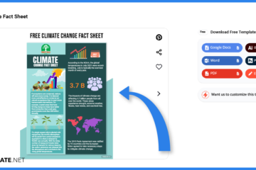comment faire une fiche d'information sur le changement climatique dans l'exemple de modèle Microsoft Word 2023 étape