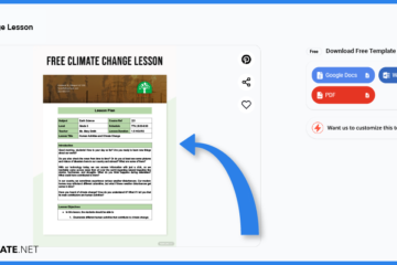 comment faire des leçons sur le changement climatique dans l'exemple de modèle google docs 2023 étape