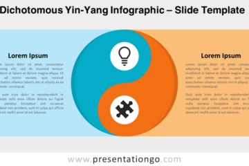 Infographie dichotomique Yin-Yang pour PowerPoint et Google Slides