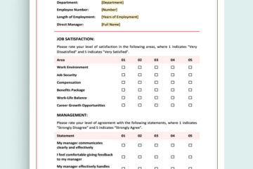 Employee Questionnaire Template
